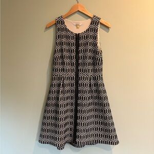 Anthropologie Leifsdottir Cocktail Dress Black and White Sleeveless Dress